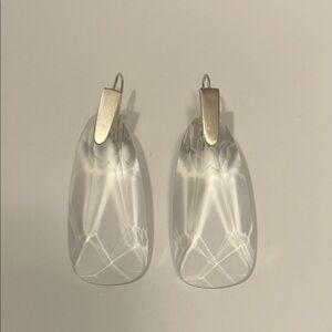 Kendra Scott Gold & Clear Earrings